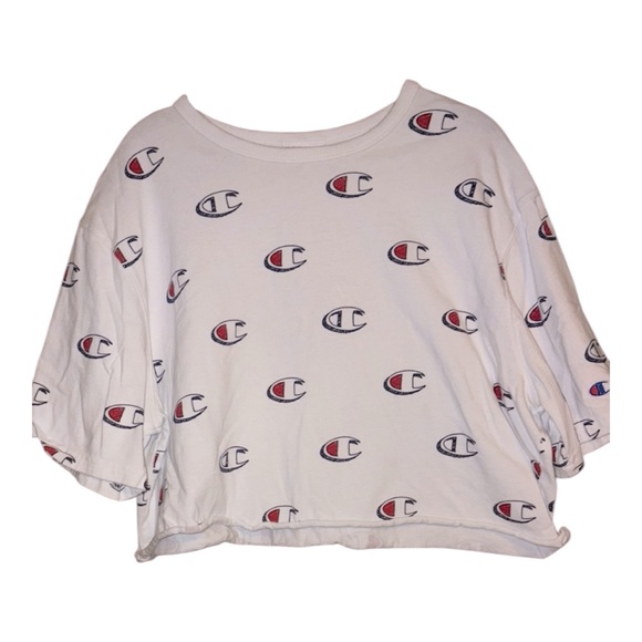 Champion Tops - 🛍️Champion White Logo Crop Top